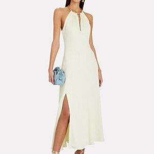 Jonathan Simkhai ! Leoni Chain-Embellished Halter Maxi Dress (6)